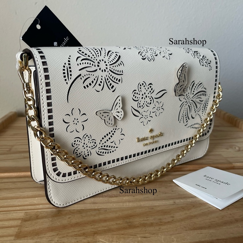 ♠️Kate Spade Madison Perforated Willow Convertible Crossbody - Picture 2 of 16